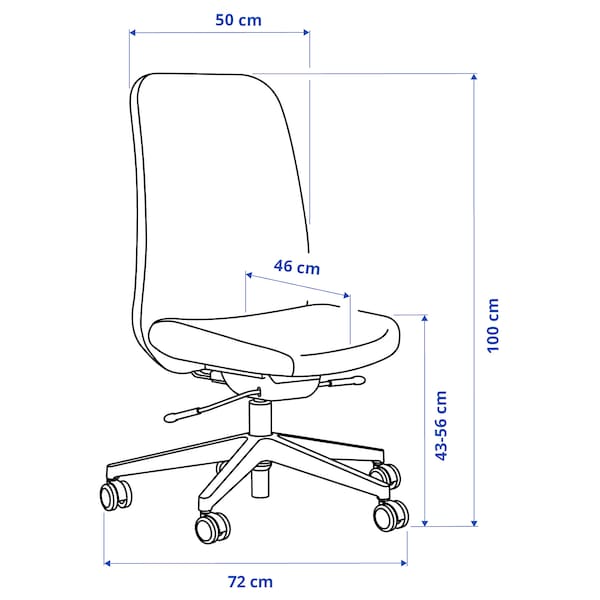 IKEA VALLFJÄLLET office chair, Gunnared gray, Ikea Ireland | 1562XAVJS
