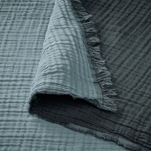 IKEA VALLKRASSING throw, 59x79 in Light Blue / Gray, Ikea Ireland | 4389UTHOP