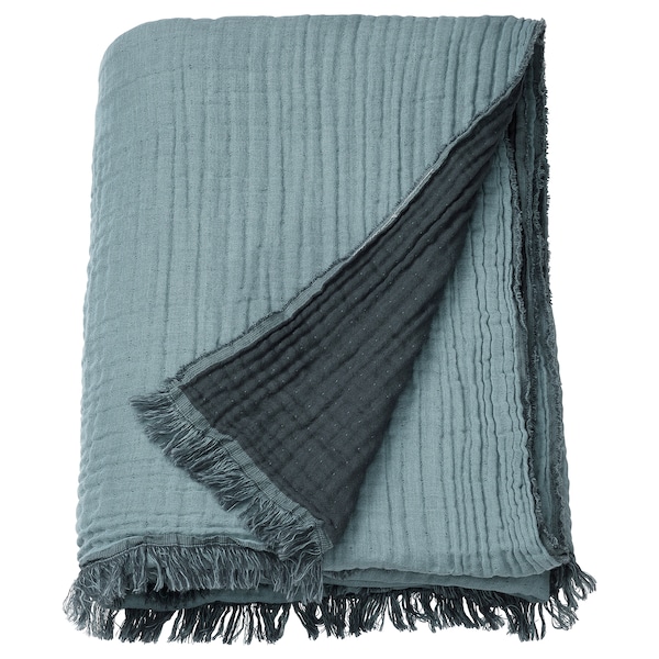 IKEA VALLKRASSING throw, 59x79 in Light Blue / Gray, Ikea Ireland | 4389UTHOP