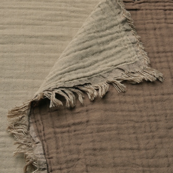 IKEA VALLKRASSING throw, 59x79 in Light Gray / Brown, Ikea Ireland | 7359MCGBH