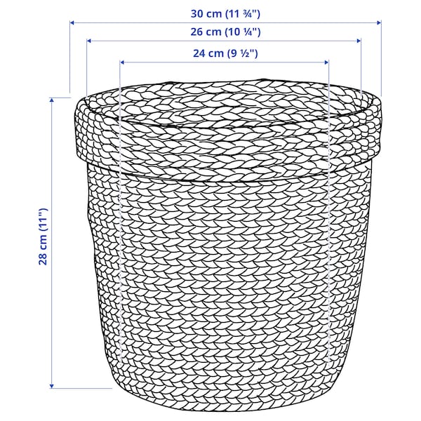 IKEA VALLMOFRÖN plant pot, seagrass, 9 ½ in, Ikea Ireland | 1420KXZHL
