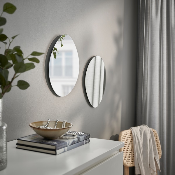 IKEA VALNÖTSTRÄD mirror, 14 5/8x14 1/8 in, Ikea Ireland | 5710OUJBT