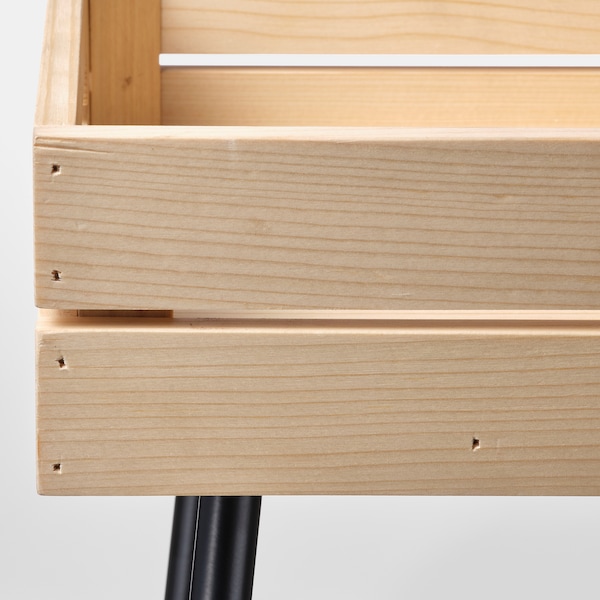 IKEA VANILJSTÅNG plant stand, pine/black, 21 ¾ in, Ikea Ireland | 0938BZJHI
