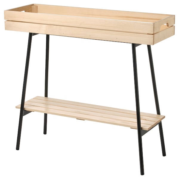 IKEA VANILJSTÅNG plant stand, pine/black, 26 ½ in, Ikea Ireland | 4879LTYHO