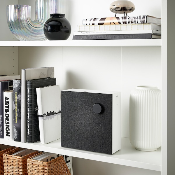 IKEA VAPPEBY bluetooth speaker, 8x8 in White / Black, Ikea Ireland | 9370QULYO