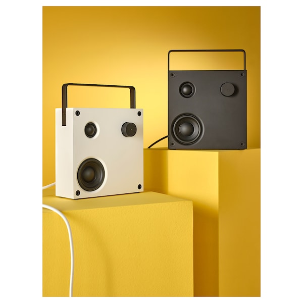 IKEA VAPPEBY bluetooth speaker, 8x8 in White, Ikea Ireland | 0589HUJQD