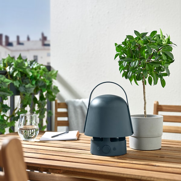 IKEA VAPPEBY bluetooth speaker lamp, outdoor/blue Blue, Ikea Ireland | 8176FULTR