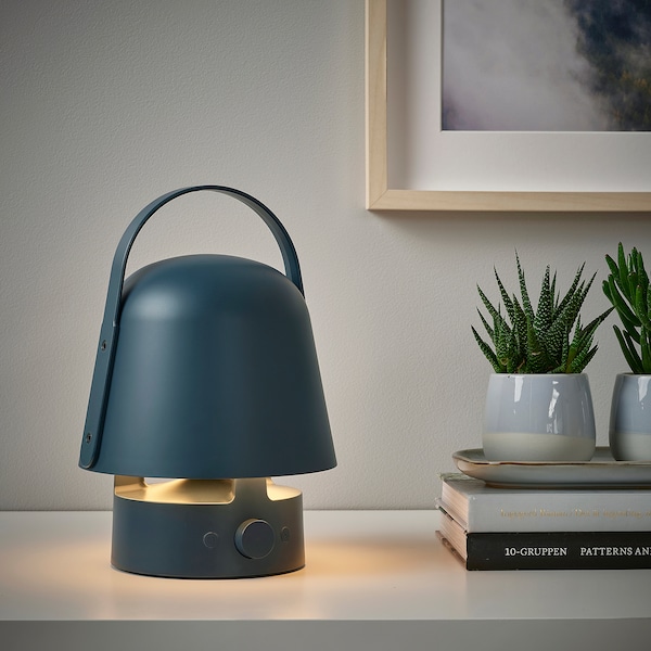 IKEA VAPPEBY bluetooth speaker lamp, outdoor/blue Blue, Ikea Ireland | 8176FULTR