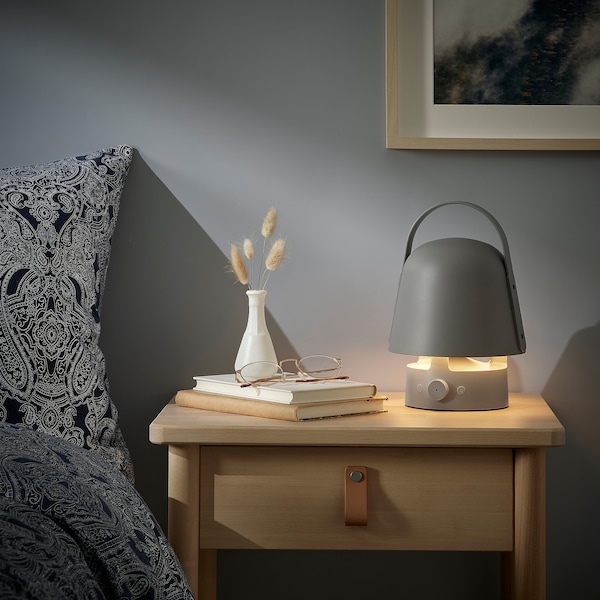 IKEA VAPPEBY bluetooth speaker lamp, outdoor/gray Gray, Ikea Ireland | 3126TOSEQ