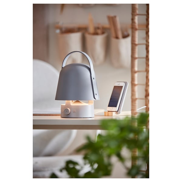 IKEA VAPPEBY bluetooth speaker lamp, outdoor/gray Gray, Ikea Ireland | 3126TOSEQ