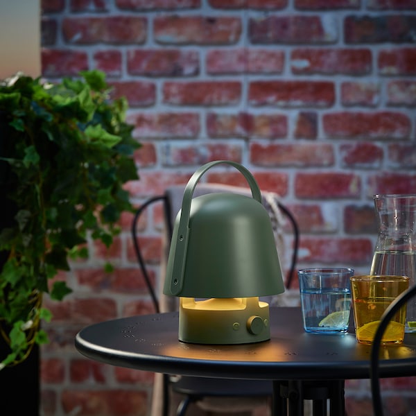 IKEA VAPPEBY bluetooth speaker lamp, outdoor/green Green, Ikea Ireland | 7596UNBET