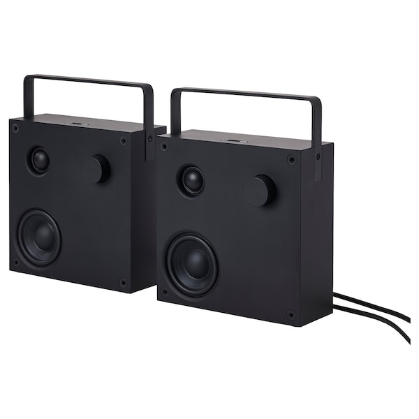 IKEA VAPPEBY bluetooth speakers/set of 2 gen 3, 8x8 in Black, Ikea Ireland | 2375GLMQI