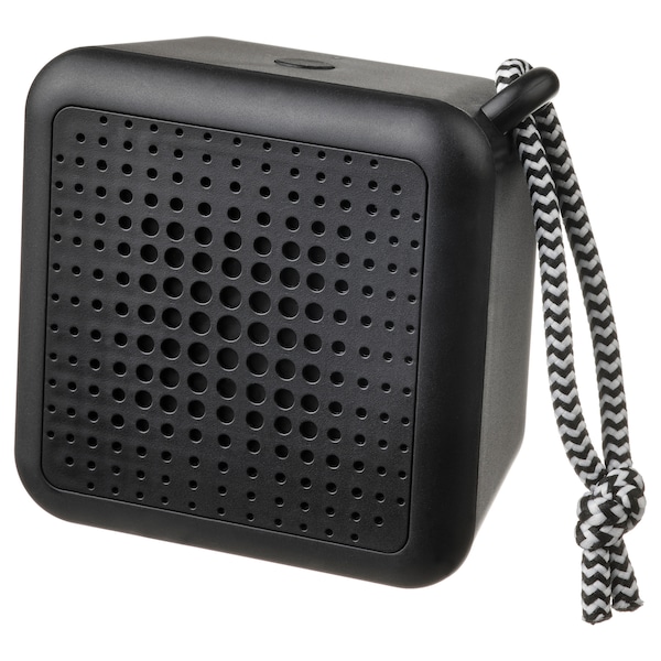IKEA VAPPEBY portable bluetooth speaker, waterproof/black Black, Ikea Ireland | 7138WFSXM
