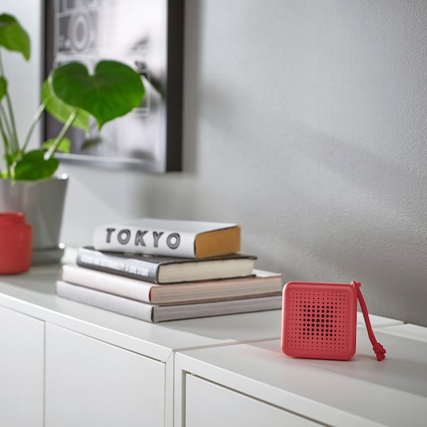 IKEA VAPPEBY portable bluetooth speaker, waterproof red Red, Ikea Ireland | 0716UHELV
