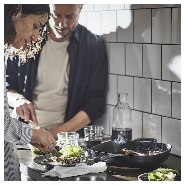 IKEA VARDAGEN grill pan, cast iron, 11x11 in, Ikea Ireland | 9283EJOYN