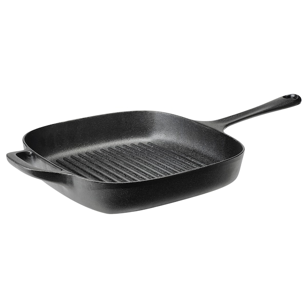 IKEA VARDAGEN grill pan, cast iron, 11x11 in, Ikea Ireland | 9283EJOYN