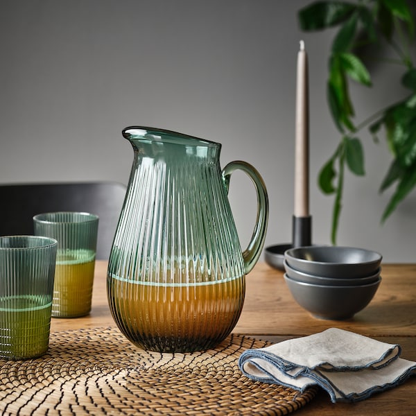 IKEA VARDAGEN pitcher, patterned/dark gray-green, 68 oz, Ikea Ireland | 1953JUVEA