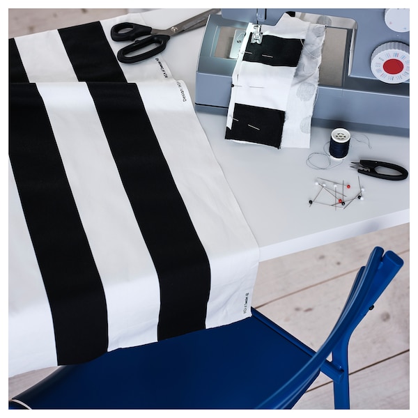 IKEA VARGTÖREL pre-cut fabric, black/white, 59x118 in, Ikea Ireland | 0954WLSQY