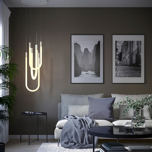 IKEA VARMBLIXT LED pendant lamp, white frosted glass, 18 in, Ikea Ireland | 3506ENTOK