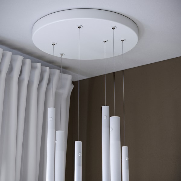 IKEA VARMBLIXT LED pendant lamp, white frosted glass, 18 in, Ikea Ireland | 3506ENTOK