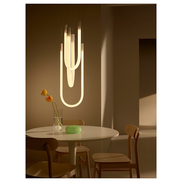 IKEA VARMBLIXT LED pendant lamp, white frosted glass, 18 in, Ikea Ireland | 3506ENTOK