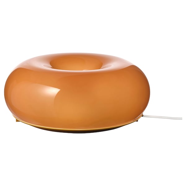 IKEA VARMBLIXT LED table/wall lamp, orange glass/round, 12 in, Ikea Ireland | 7463JWNVE