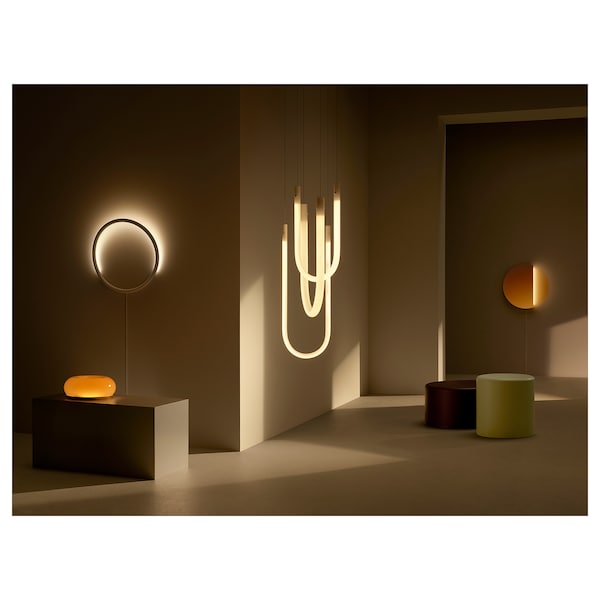 IKEA VARMBLIXT LED wall/mirror lamp, dimmable/bronze color round, Ikea Ireland | 4635IWFSC