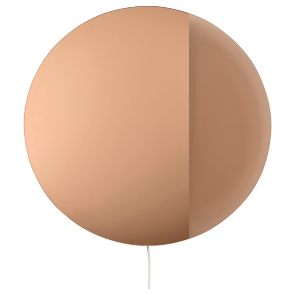 IKEA VARMBLIXT LED wall/mirror lamp, dimmable/bronze color round, Ikea Ireland | 4635IWFSC