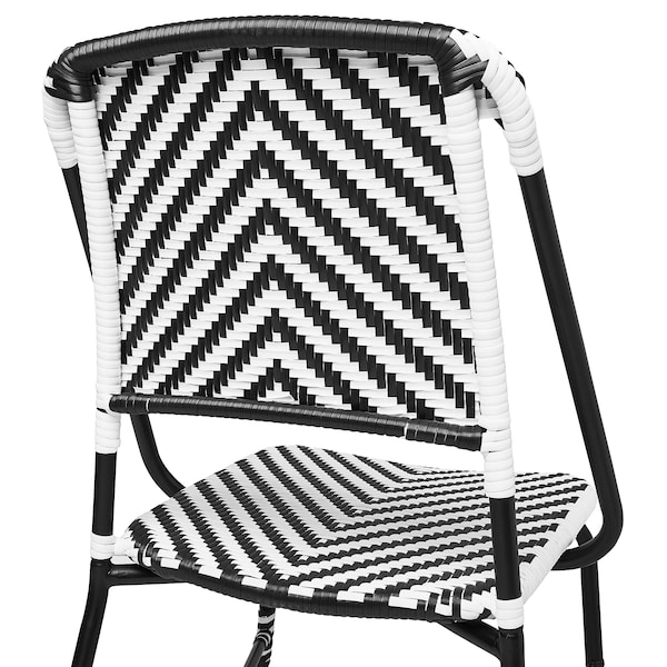 IKEA VASSHOLMEN chair, in/outdoor, black/white, Ikea Ireland | 9206MFHOX