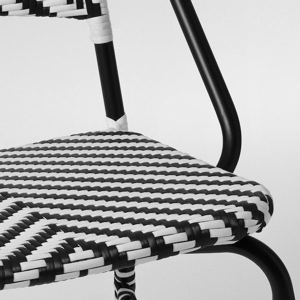 IKEA VASSHOLMEN chair, in/outdoor, black/white, Ikea Ireland | 9206MFHOX