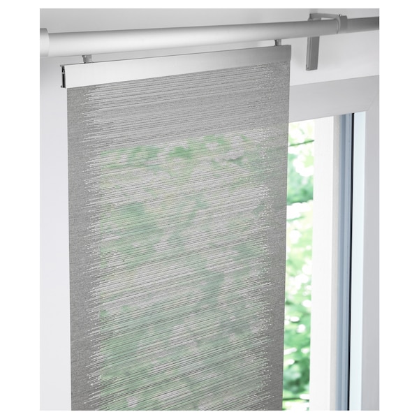 IKEA VATTENAX panel curtain, 24x118 in Gray / White, Ikea Ireland | 4598TVHNX