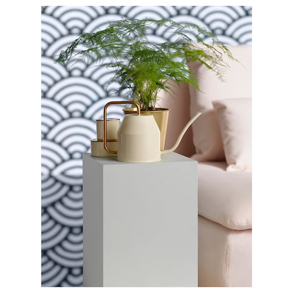 IKEA VATTENKRASSE watering can, ivory/gold, 30 oz, Ikea Ireland | 3279SDZBK