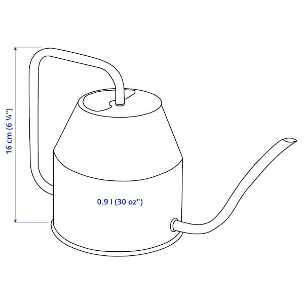 IKEA VATTENKRASSE watering can, ivory/gold, 30 oz, Ikea Ireland | 3279SDZBK
