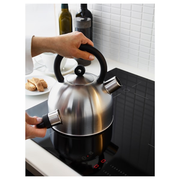 IKEA VATTENTÄT Kettle, stainless steel, black, Ikea Ireland | 8310VEPWF