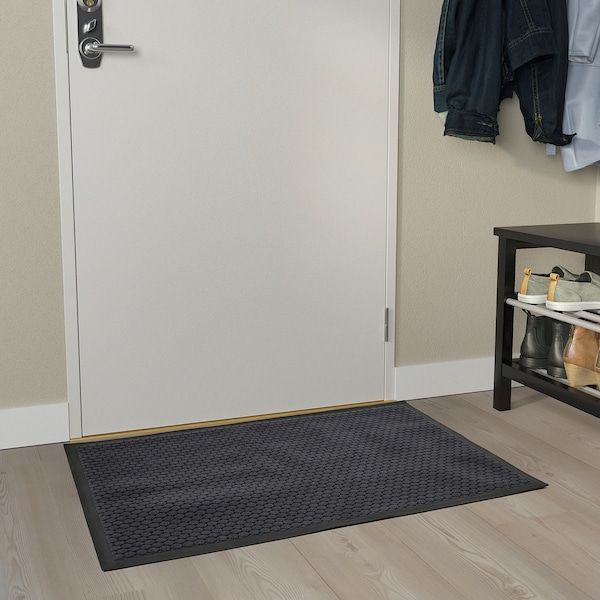 IKEA VATTENVERK door mat, dark gray, 2'0 inx2'11 in Indoor, Ikea Ireland | 5092INXQM