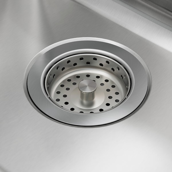 IKEA VATTUDALEN single bowl top mount sink, stainless steel, 27 1/8x18 1/2 in, Ikea Ireland | 5893ABFZD