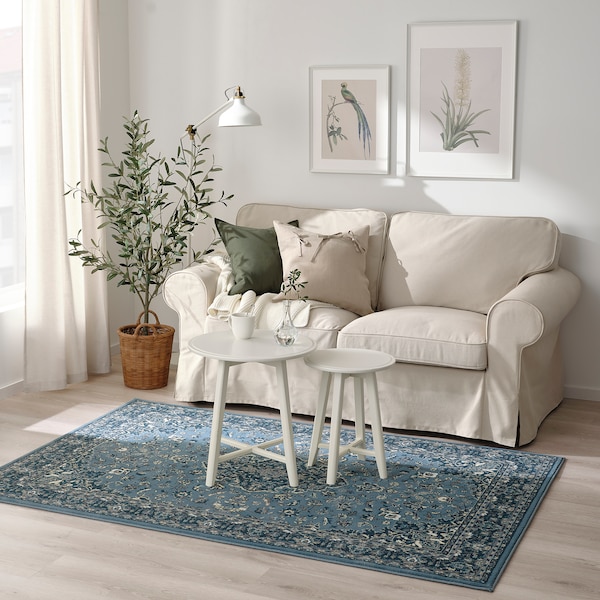 IKEA VEDBÄK rug, low pile, 4'4 inx6'5 in Blue, Ikea Ireland | 9824BJCUY