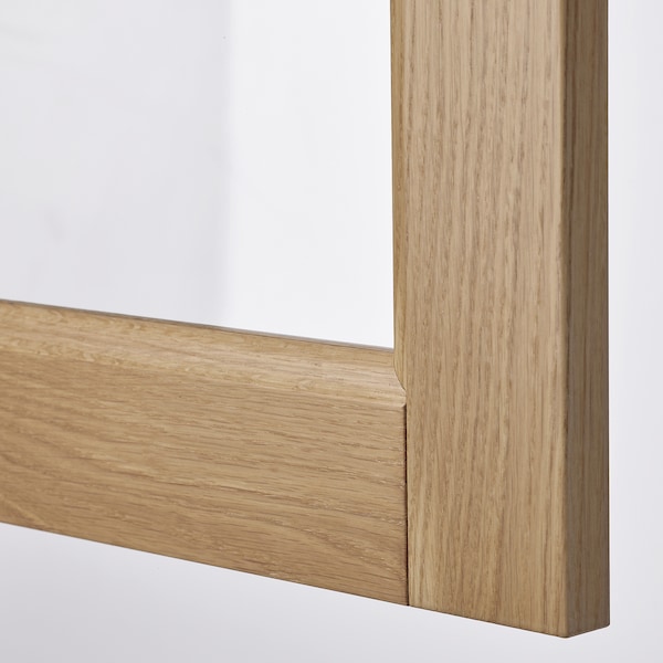 IKEA VEDHAMN glass door, oak, 15x15 in, Ikea Ireland | 4082SWJQB