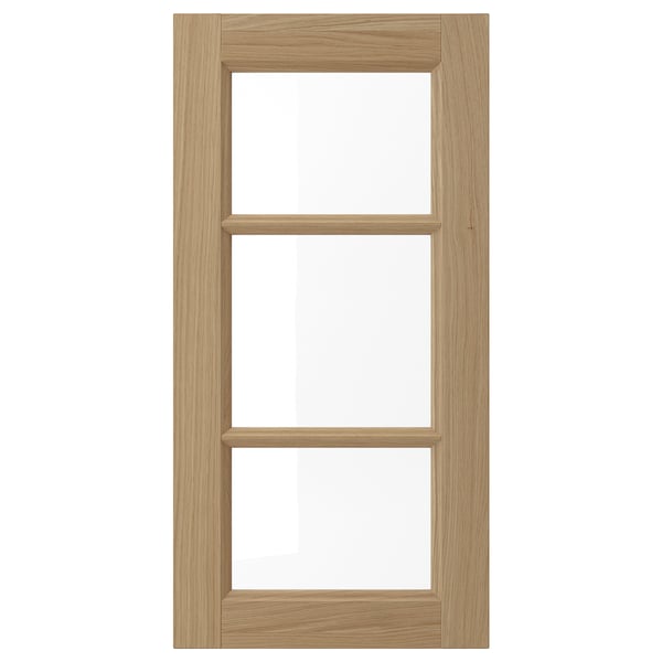 IKEA VEDHAMN glass door, oak, 15x30 in, Ikea Ireland | 0168WKNUD