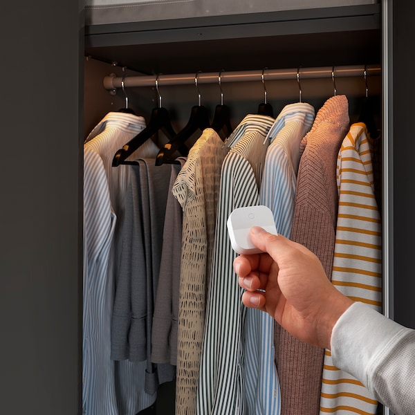 IKEA ÖVERSIDAN LED wardrobe lighting strp w sensor, 18 in Dimmable Dark Gray, Ikea Ireland | 6714SRWTO