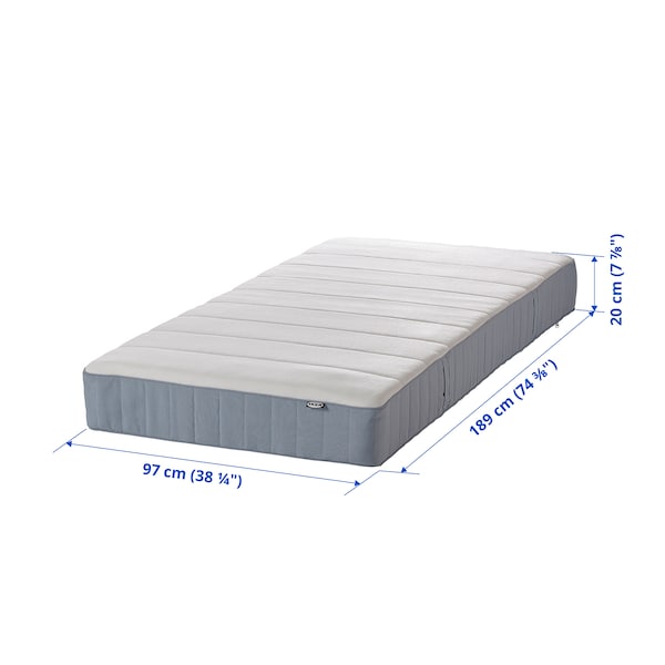 IKEA VESTERÖY pocket spring mattress, Twin Medium Firm / White, Ikea Ireland | 7426CBZIG