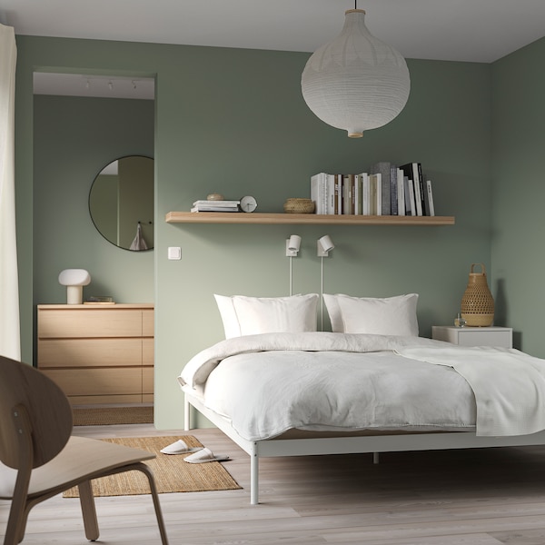 IKEA VEVELSTAD bed frame, Queen White, Ikea Ireland | 8475ITZQU