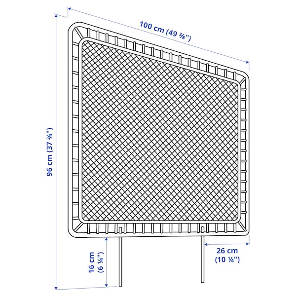 IKEA VEVELSTAD bed frame with 2 headboards, Twin White / Tolkning Rattan, Ikea Ireland | 8746DUTPK