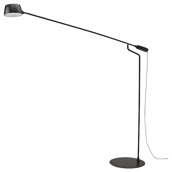 IKEA VÅGHÖJD LED floor lamp, dimmable black, Ikea Ireland | 4392BSENZ