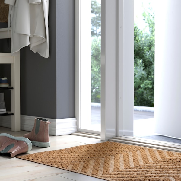 IKEA VÄGRÄCKE door mat, 2'0 inx2'11 in Natural / Beige, Ikea Ireland | 1062NCOMK