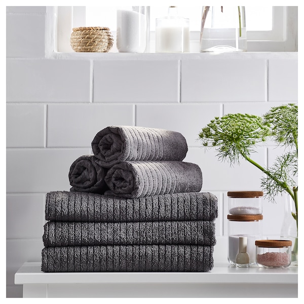 IKEA VÅGSJÖN Hand/bath towel set Black, Ikea Ireland | 7902VCBOQ