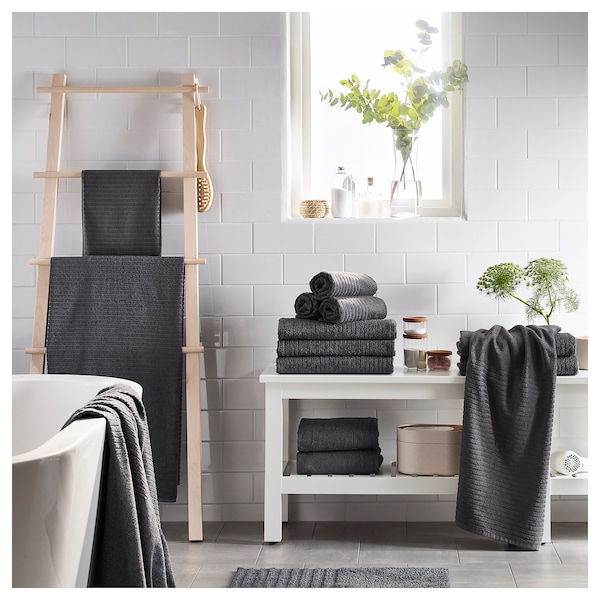 IKEA VÅGSJÖN Hand/bath towel set Black, Ikea Ireland | 7902VCBOQ