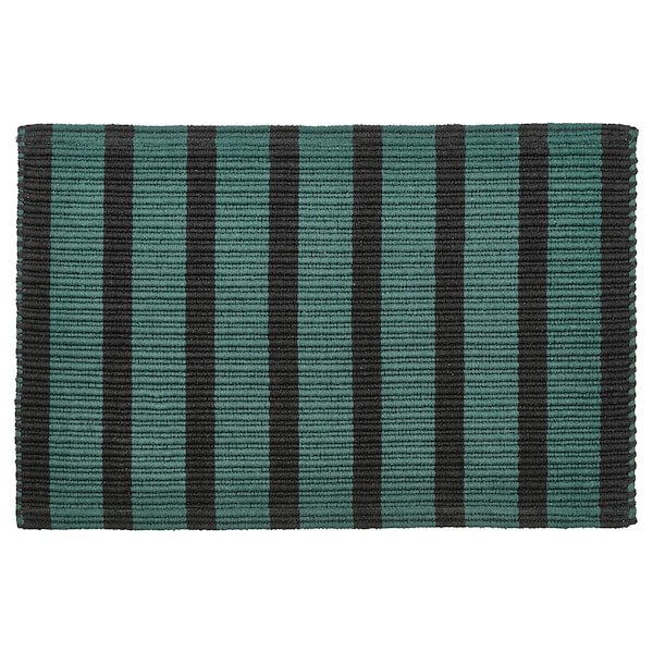 IKEA VÄGSKYLT door mat, 2\'0 inx2\'11 in Blue / Green / Black, Ikea Ireland | 0687HLOYE