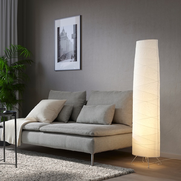 IKEA VICKLEBY floor lamp, white/handmade, 54 in, Ikea Ireland | 7198XUHNR
