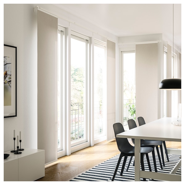 IKEA VIDGA set for panel curtains Wall Mounted / White, Ikea Ireland | 5812UPONV